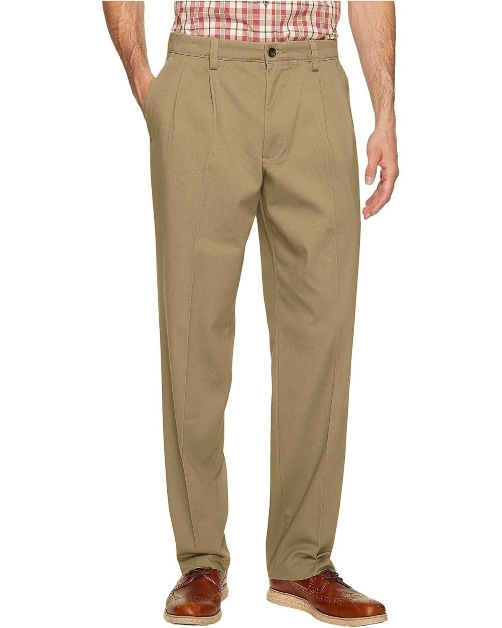 NWT Dockers ReCode Classic Fit Stain Repel Pleated Khaki Pants Men 36x34 (B3)